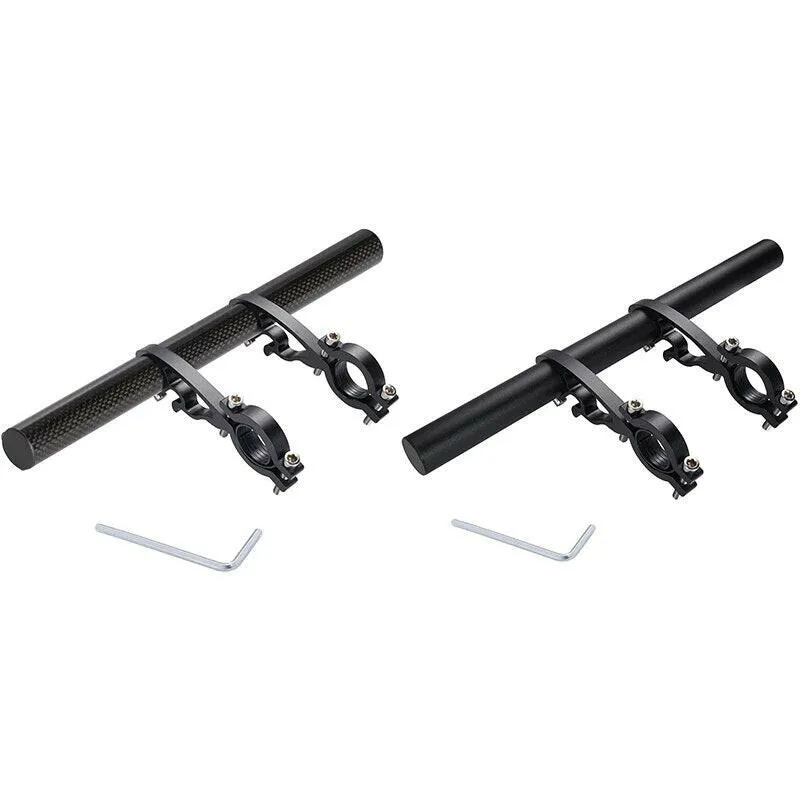 25cm Bicycle Handlebar Extended Bracket Bike Mount Bar Computer Holder Support Rack Alloy Stand Double Frame Bicycle Clip