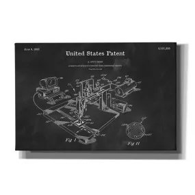 '3D Printer Blueprint Patent Chalkboard' Canvas Wall Art