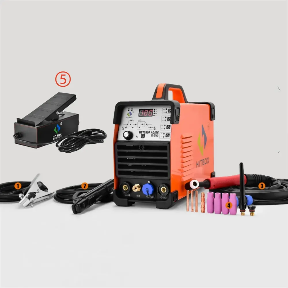 4-in-1 AC/DC Tig Welding machine AC pulse argon Aluminium Welder Digital Control Gas Stainless Pulse Welder 2T 4T HBT250P