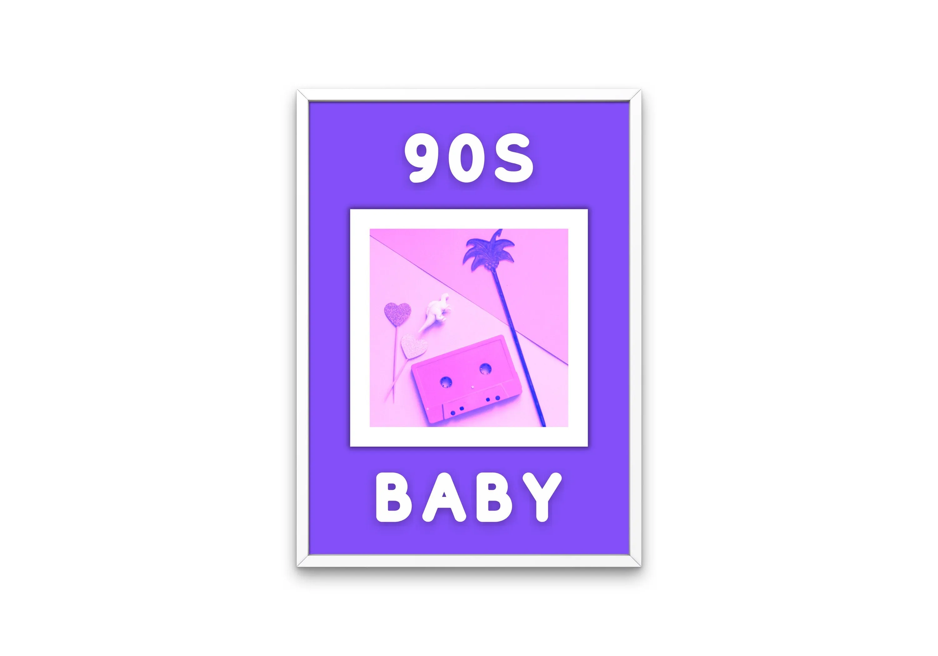 90'S Baby PRINTABLE WALL ART, Tropical Posters, 90S Street Style, 90S Poster, 90S Theme, 90S Room Décor, Retro Purple Poster, 90S Party Decor