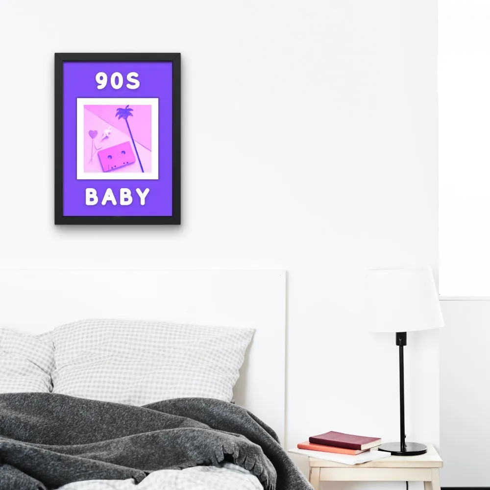 90'S Baby PRINTABLE WALL ART, Tropical Posters, 90S Street Style, 90S Poster, 90S Theme, 90S Room Décor, Retro Purple Poster, 90S Party Decor