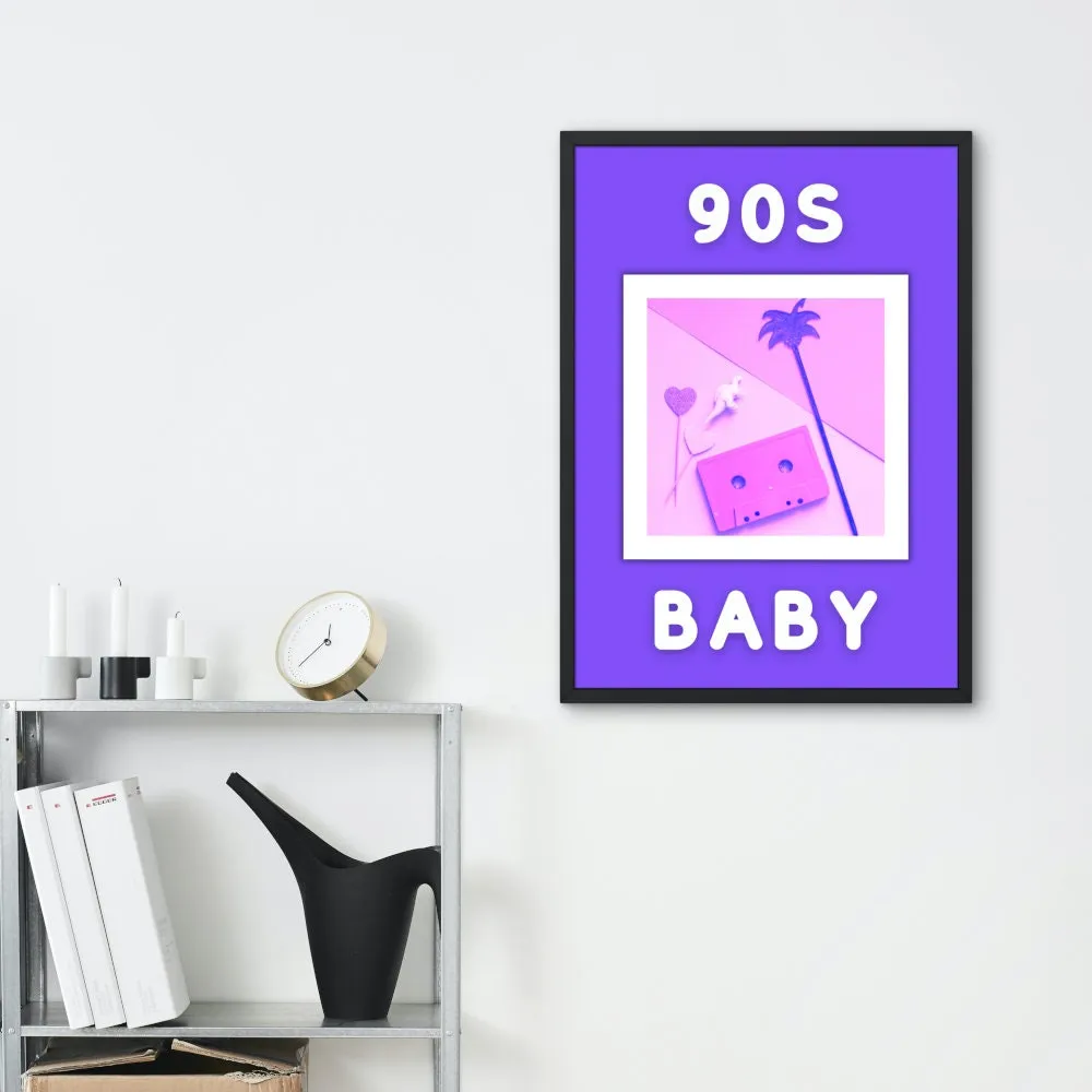 90'S Baby PRINTABLE WALL ART, Tropical Posters, 90S Street Style, 90S Poster, 90S Theme, 90S Room Décor, Retro Purple Poster, 90S Party Decor