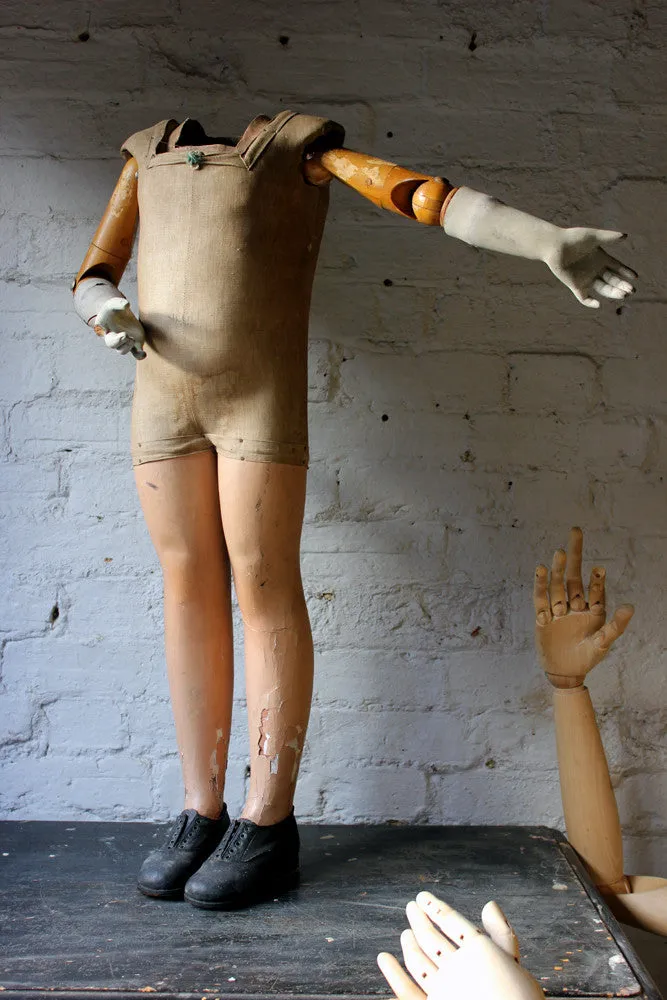 A Good Early 20thC Boy Mannequin by Siegel & Stockman Paris; no. 12263