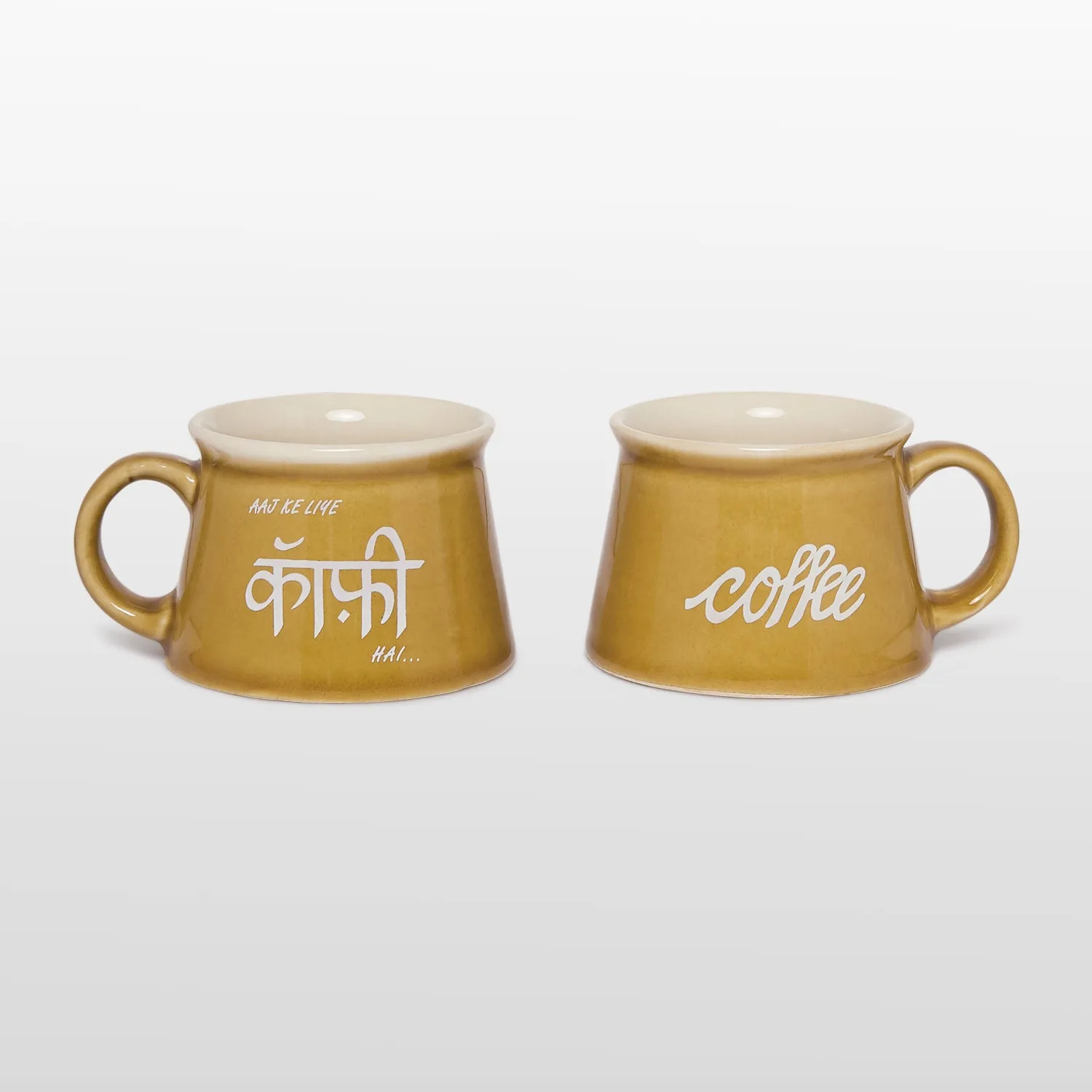 Aaj Ke Liye Coffee Mugs Set of 2