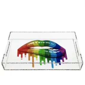 Acrylic Lip Graffiti Tray