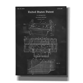 'Air Hockey Blueprint Patent Chalkboard,' Canvas Wall Art