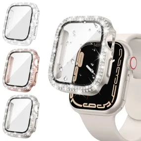 Apple Watch Case Glass Diamond Cover for 40Mm 44Mm 41Mm 45Mm 38Mm 42Mm Series 9 3 5 6 7 8 Se