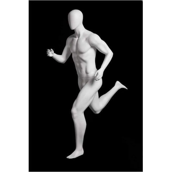 Athletic White Male Running Mannequin MM-PB5W2