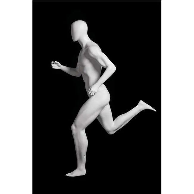 Athletic White Male Running Mannequin MM-PB5W2