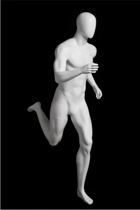 Athletic White Male Running Mannequin MM-PB5W2