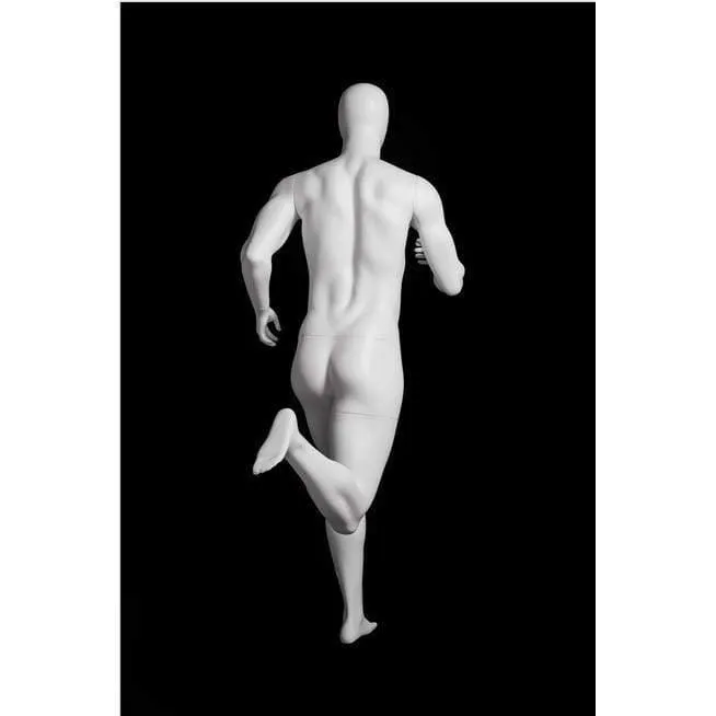 Athletic White Male Running Mannequin MM-PB5W2