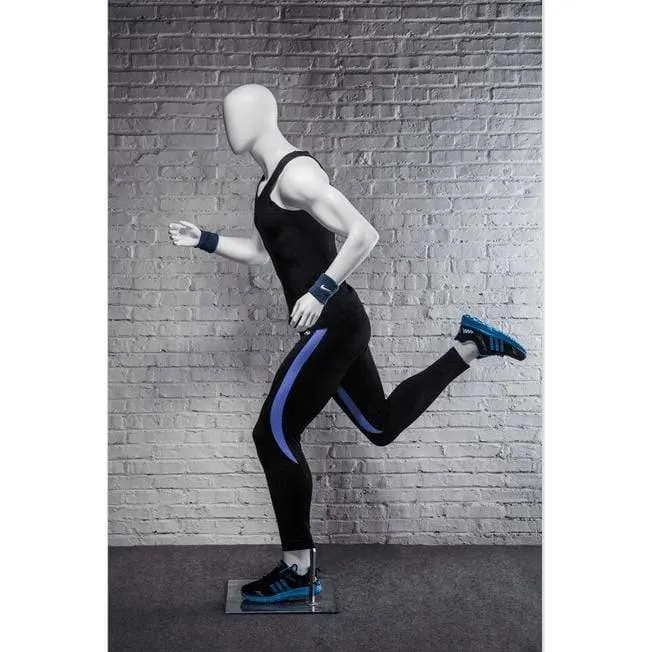 Athletic White Male Running Mannequin MM-PB5W2