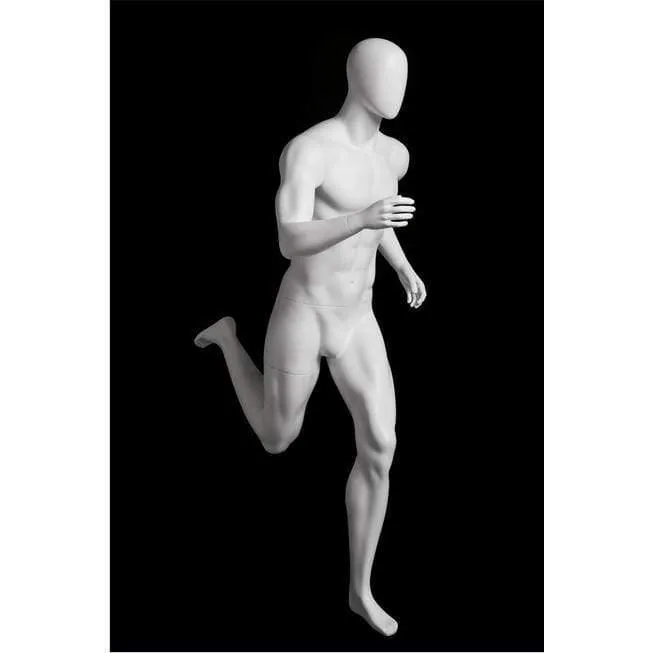 Athletic White Male Running Mannequin MM-PB5W2