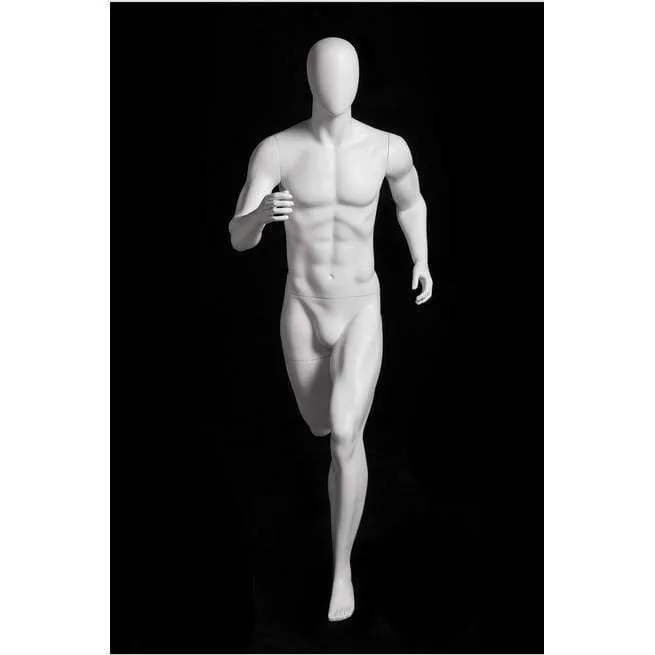 Athletic White Male Running Mannequin MM-PB5W2