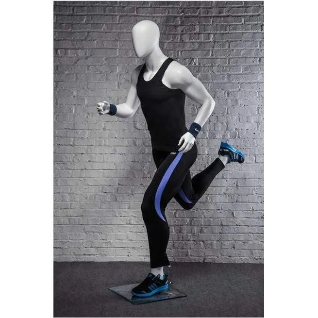 Athletic White Male Running Mannequin MM-PB5W2