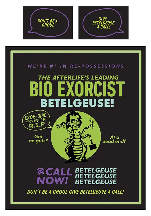 Beetlejuice Beetlejuice: Bio Exorcist [Queen] | DOUBLE SIDED QUILT SET [PREORDER]