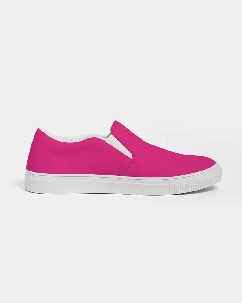 Bright Cool Pink Slip-On Canvas Sneakers | Women's | Bright Pure Cool Pink | C0M100Y25K0