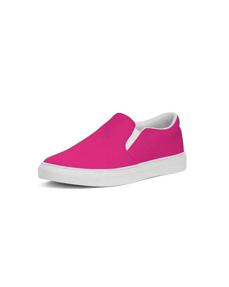 Bright Cool Pink Slip-On Canvas Sneakers | Women's | Bright Pure Cool Pink | C0M100Y25K0