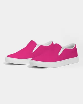 Bright Cool Pink Slip-On Canvas Sneakers | Women's | Bright Pure Cool Pink | C0M100Y25K0