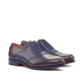 Brown & Navy Leather Saddle Shoes