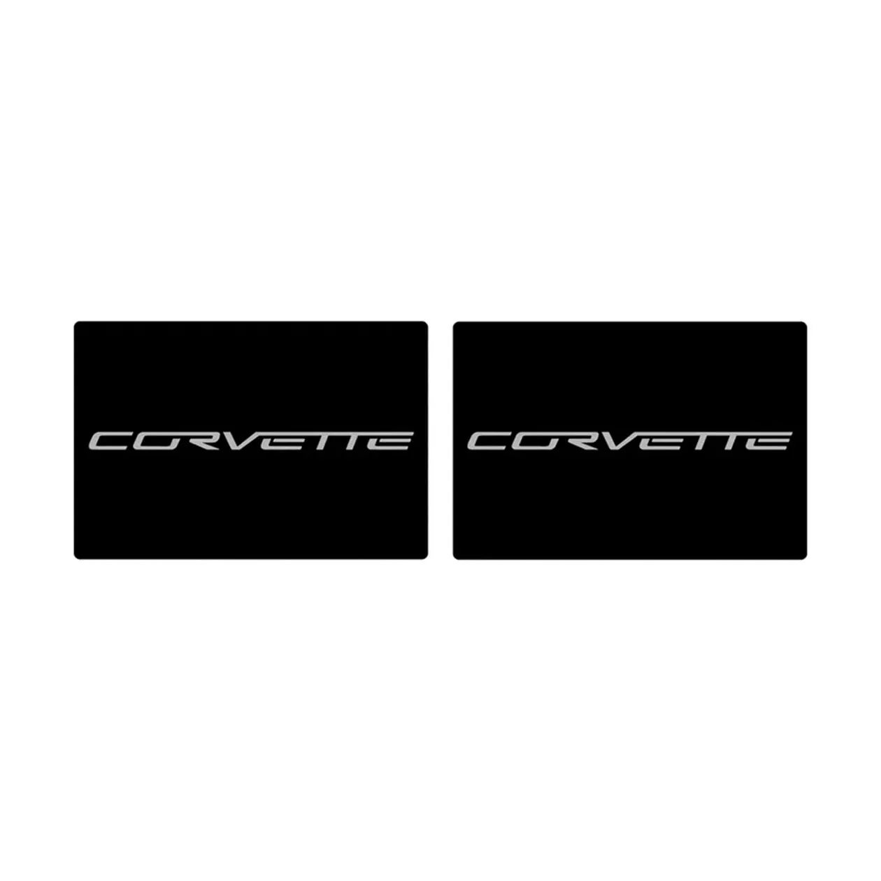 C6 Corvette Sun Visor Label Covers - Corvette Script