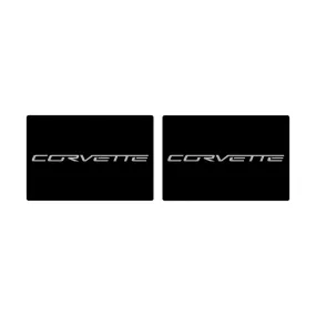 C6 Corvette Sun Visor Label Covers - Corvette Script