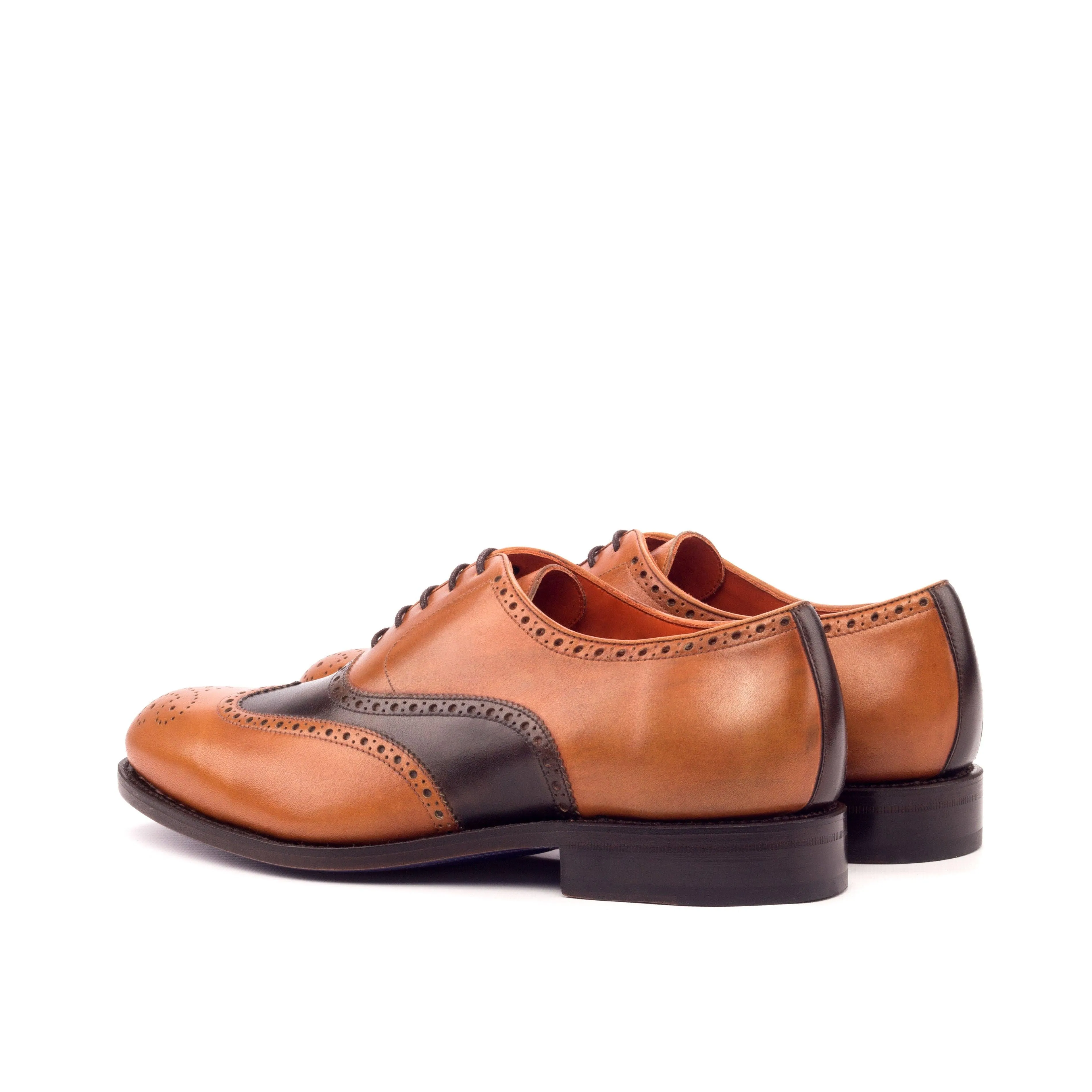 Cognac & Dark Brown Painted Calf Brogue