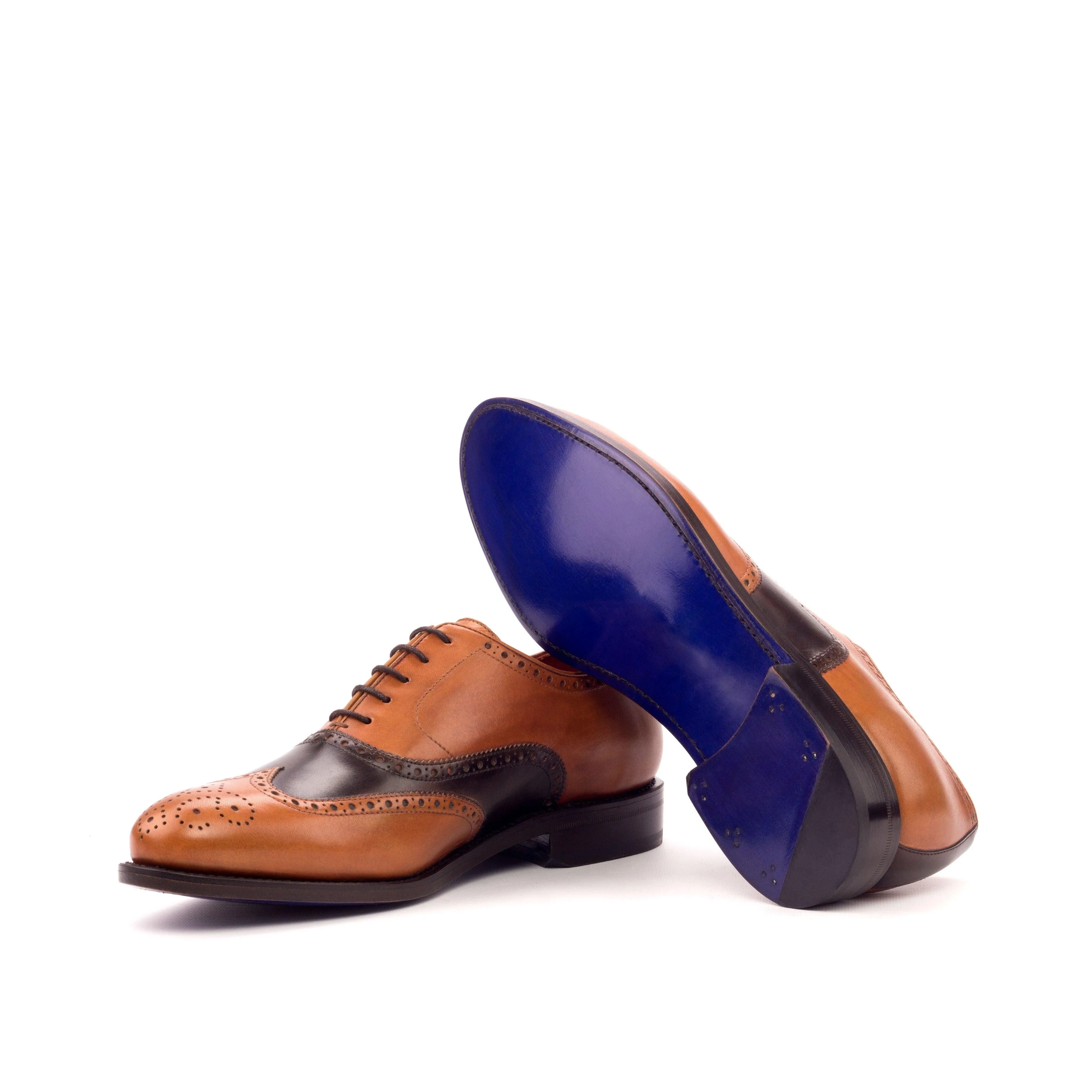 Cognac & Dark Brown Painted Calf Brogue