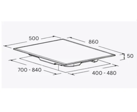 Crown CR-222 / CR-2 STAINLESS STEEL BUILT-IN GAS Stove Hob