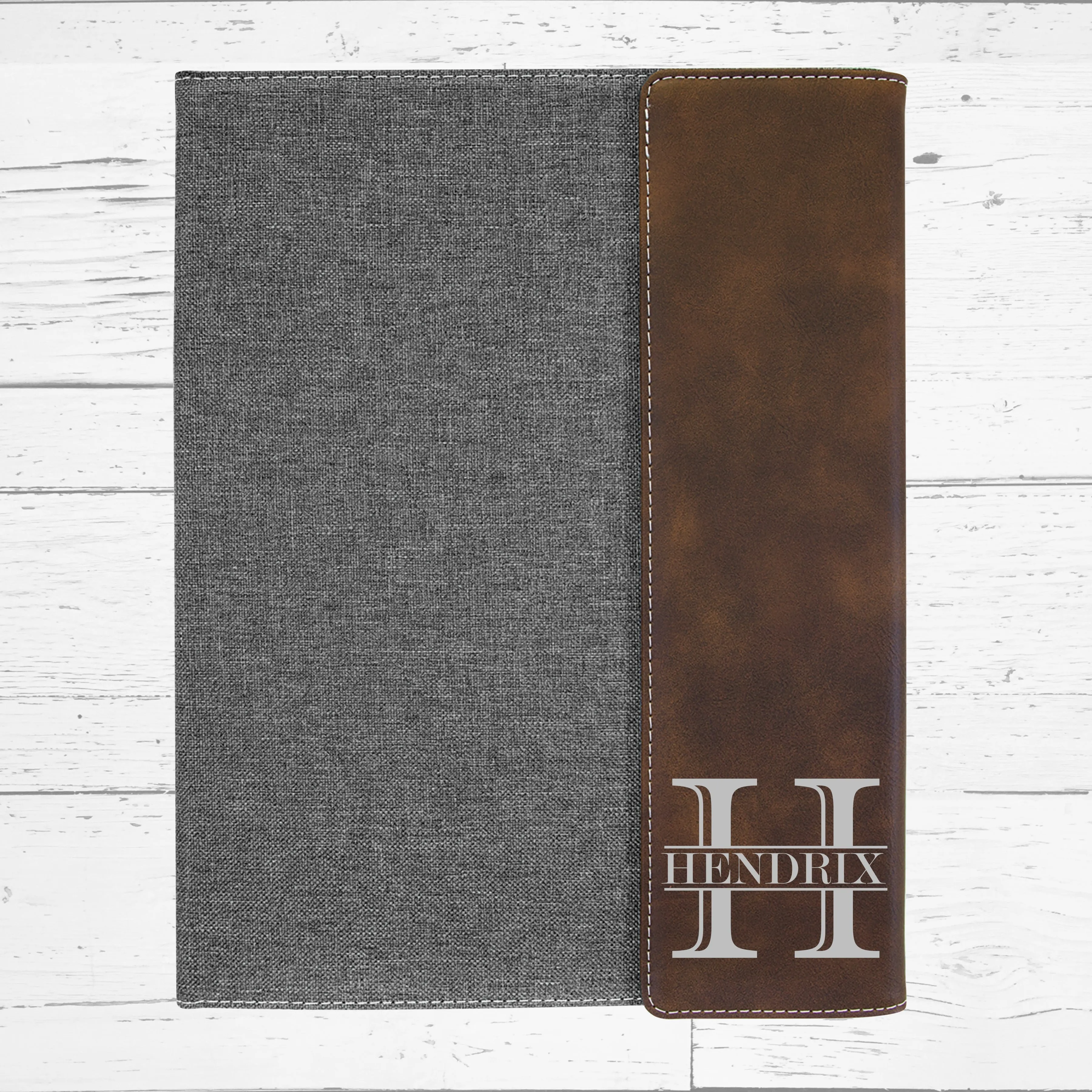 Custom Engraved Monogram Portfolio with Refillable Notepad | Graduation Gift