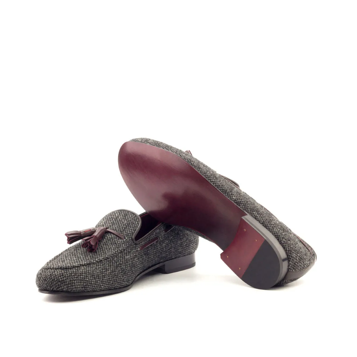 DapperFam Enzo in Brown / Nailhead Men's Sartorial Slipper