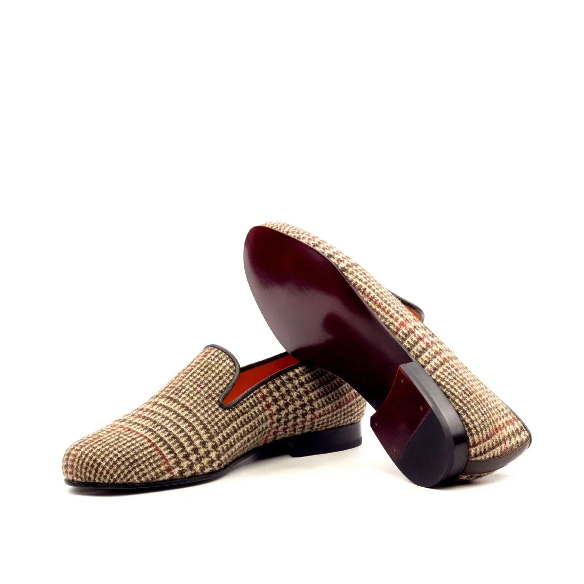 DapperFam Enzo in Brown / Tweed Men's Sartorial Slipper