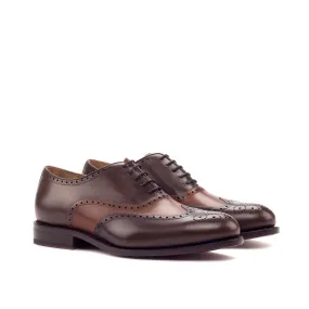 Dark Brown & Cognac Calf Leather Brogue