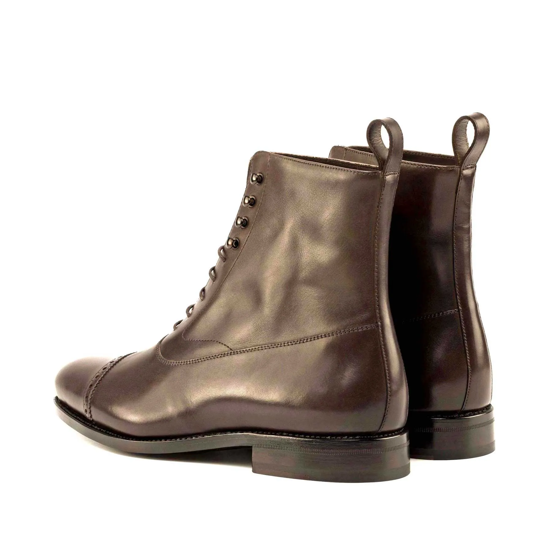 Dark Brown Calf Leather Balmoral Boot