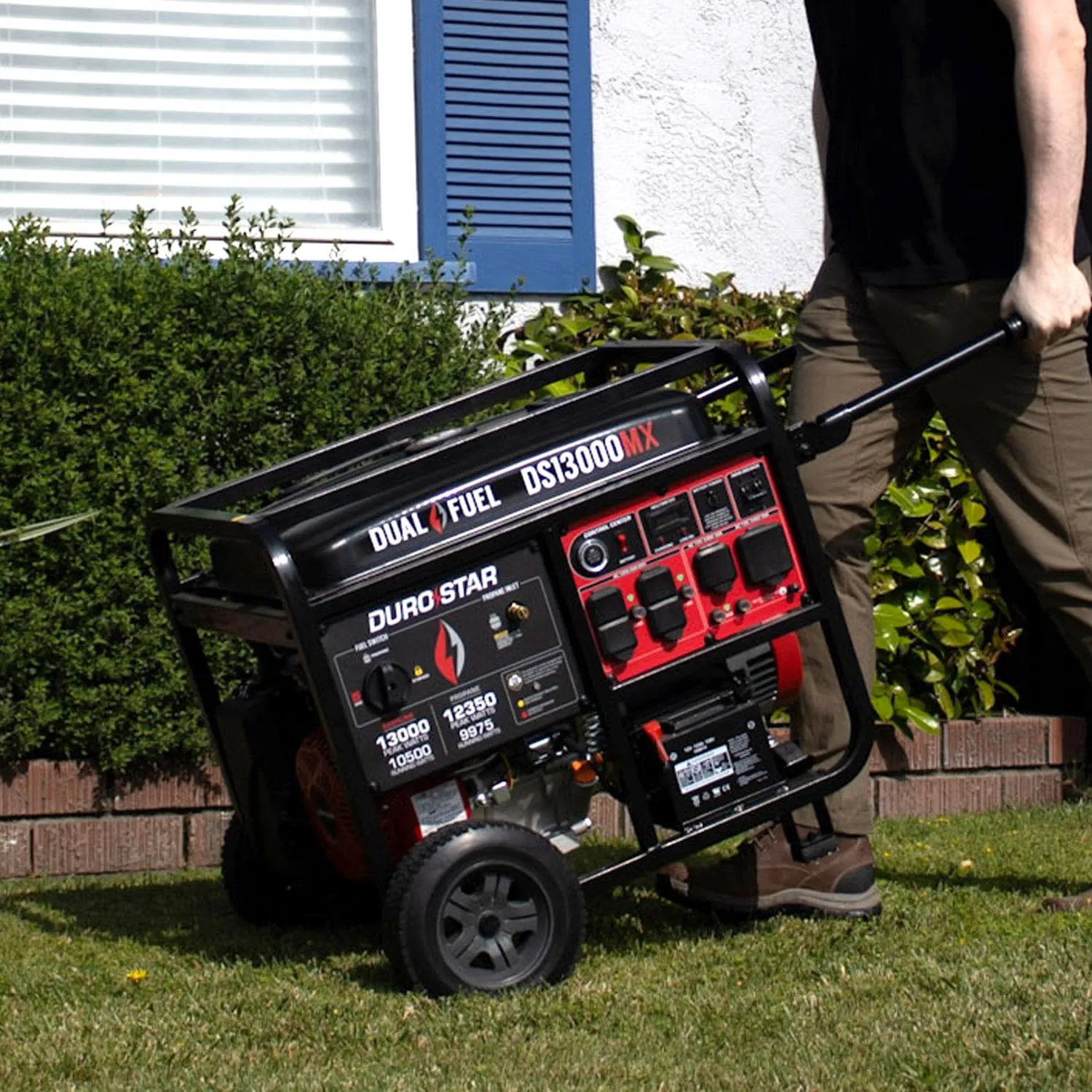 DuroStar DS13000MX Dual Fuel Portable Generator w/ CO Alert | 13,000 Watts