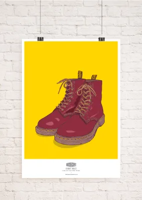 EIGHT HOLE DOC MARTENS WALL ART PRINT