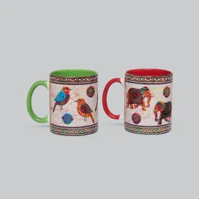 Elephant Fabrication Coffee Mugs Set of 2 (300 ml each)