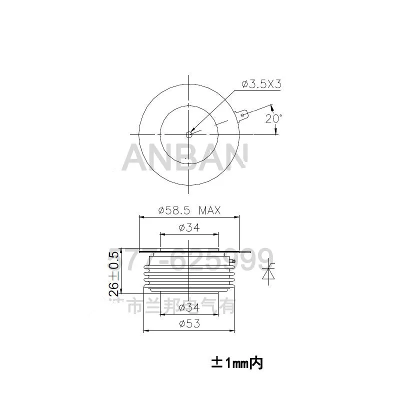 Fast Free Ship Triode Thyristors for General Purpose KP500A 1600V KP500-16 Y38KPE Y35KPC Silicon controlled thyristor