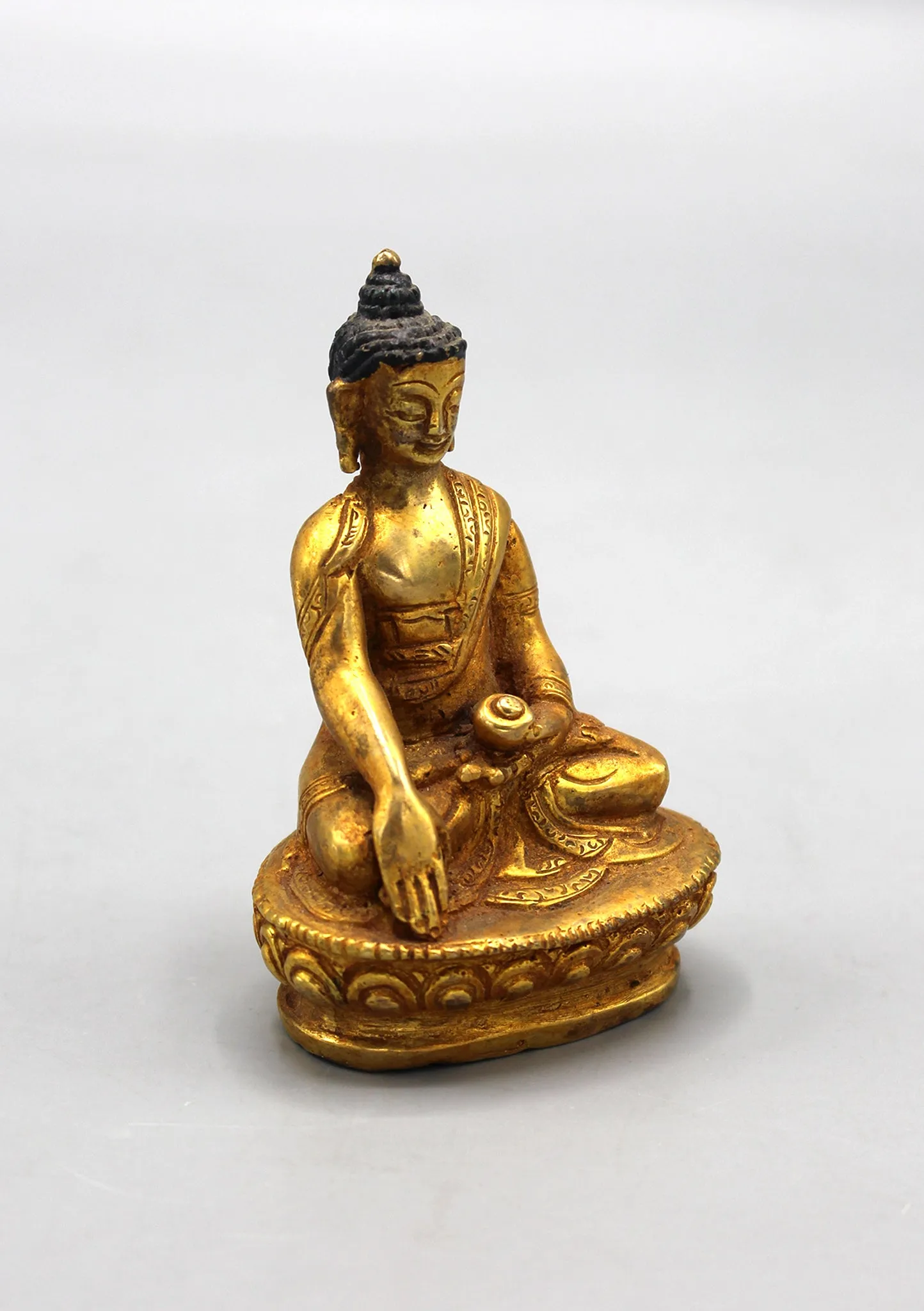 Fully Gold Plated Shakyamuni Buddha Statue 3"