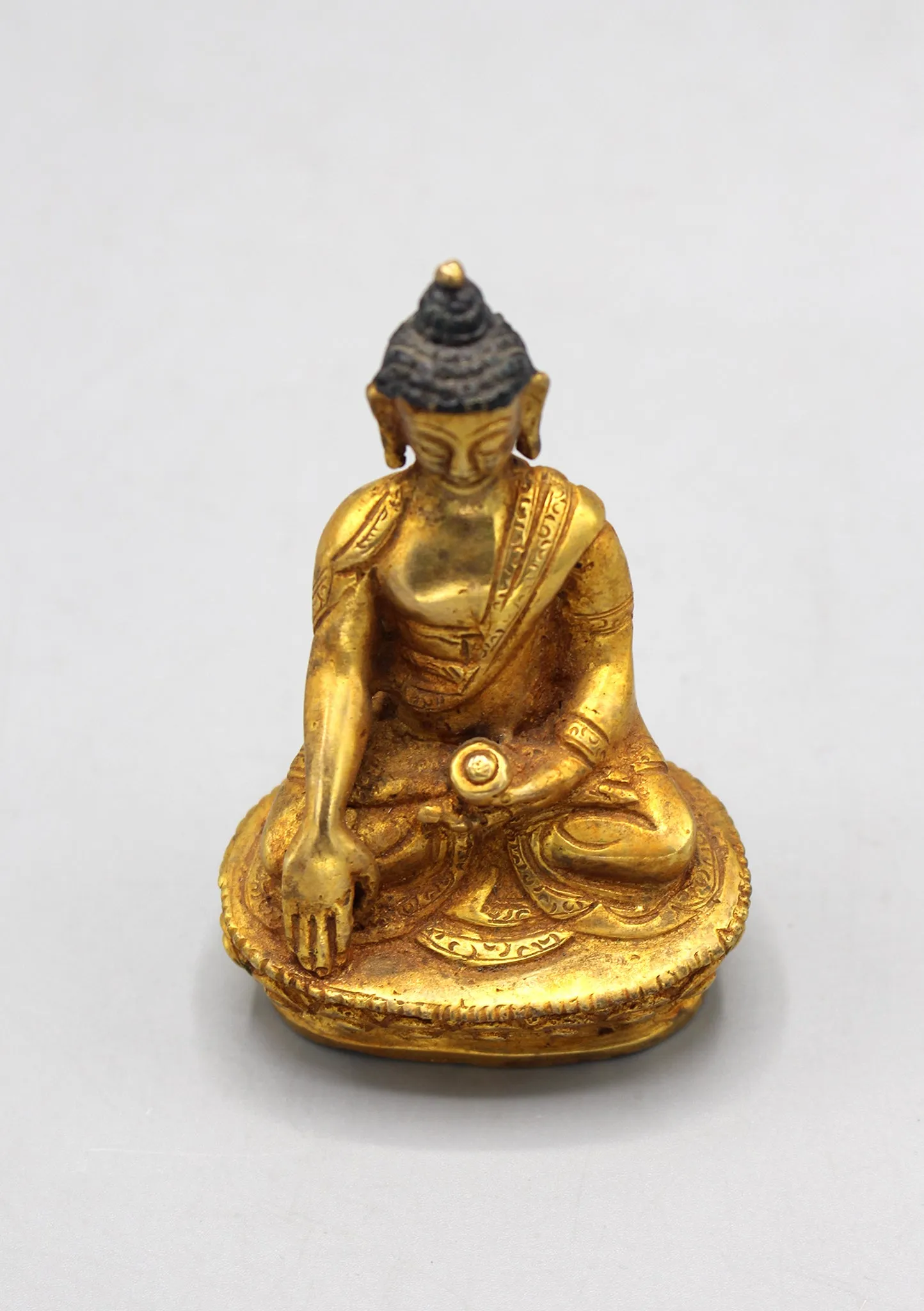 Fully Gold Plated Shakyamuni Buddha Statue 3"