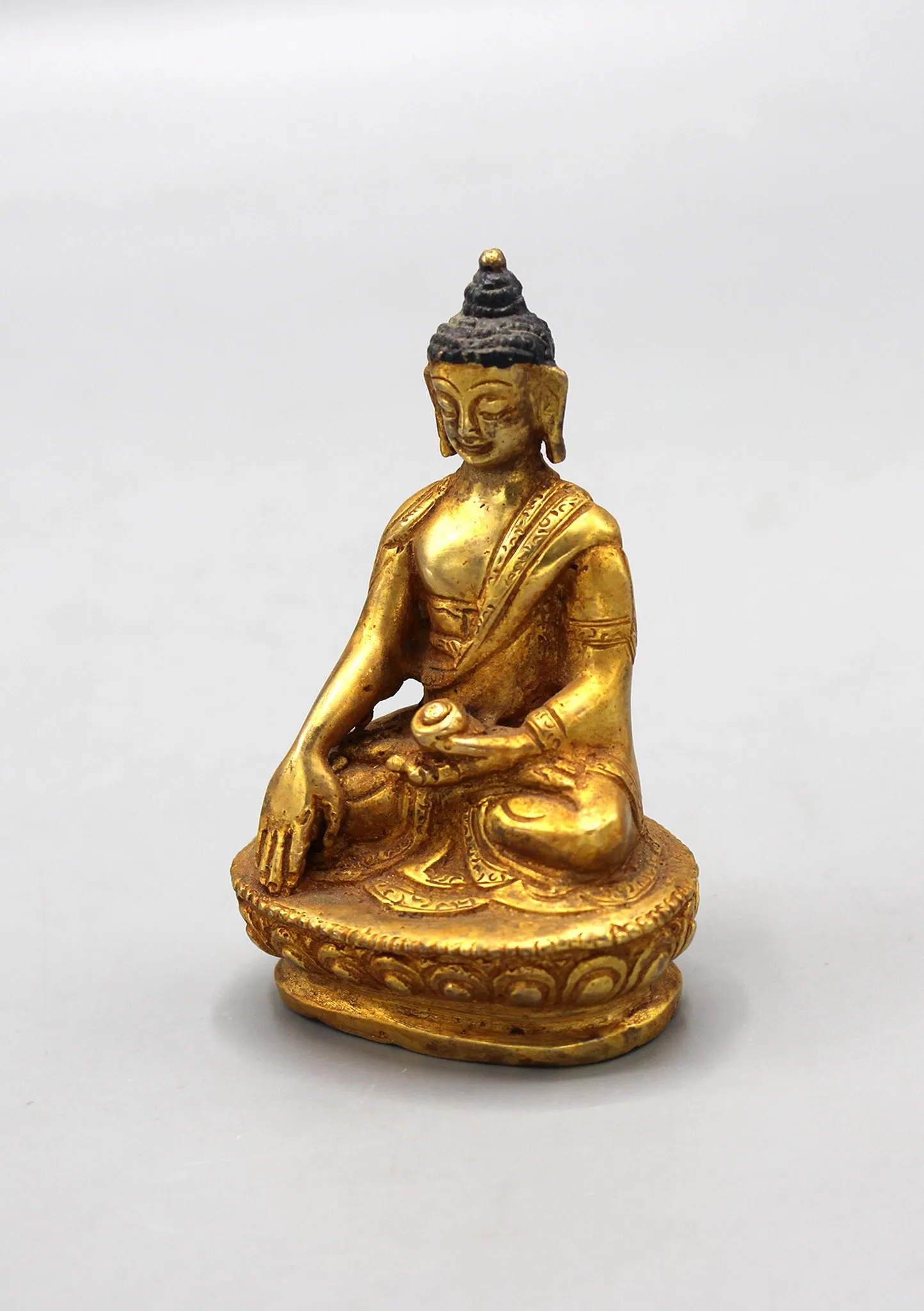 Fully Gold Plated Shakyamuni Buddha Statue 3"