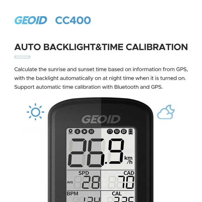 GEOID GPS Bike Computer Cycling ANT Bluetooth Bicycle Speedometer Wireless MTB Cyclocomputer Cycle Odometer Cadence Sensor IGP