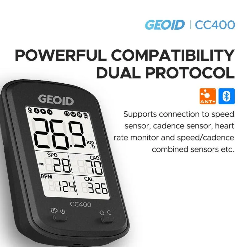 GEOID GPS Bike Computer Cycling ANT Bluetooth Bicycle Speedometer Wireless MTB Cyclocomputer Cycle Odometer Cadence Sensor IGP