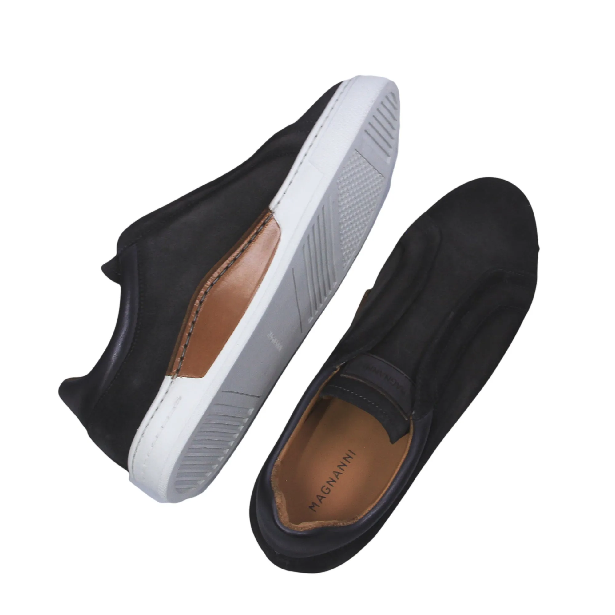 Gray Suede Gasol Slip-On Shoes - Magnanni