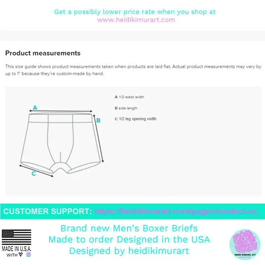 Green Pattern Men's Boxer Briefs, Dotted Designer Premium Elastic Underwear For Men - Made in USA/EU/MX