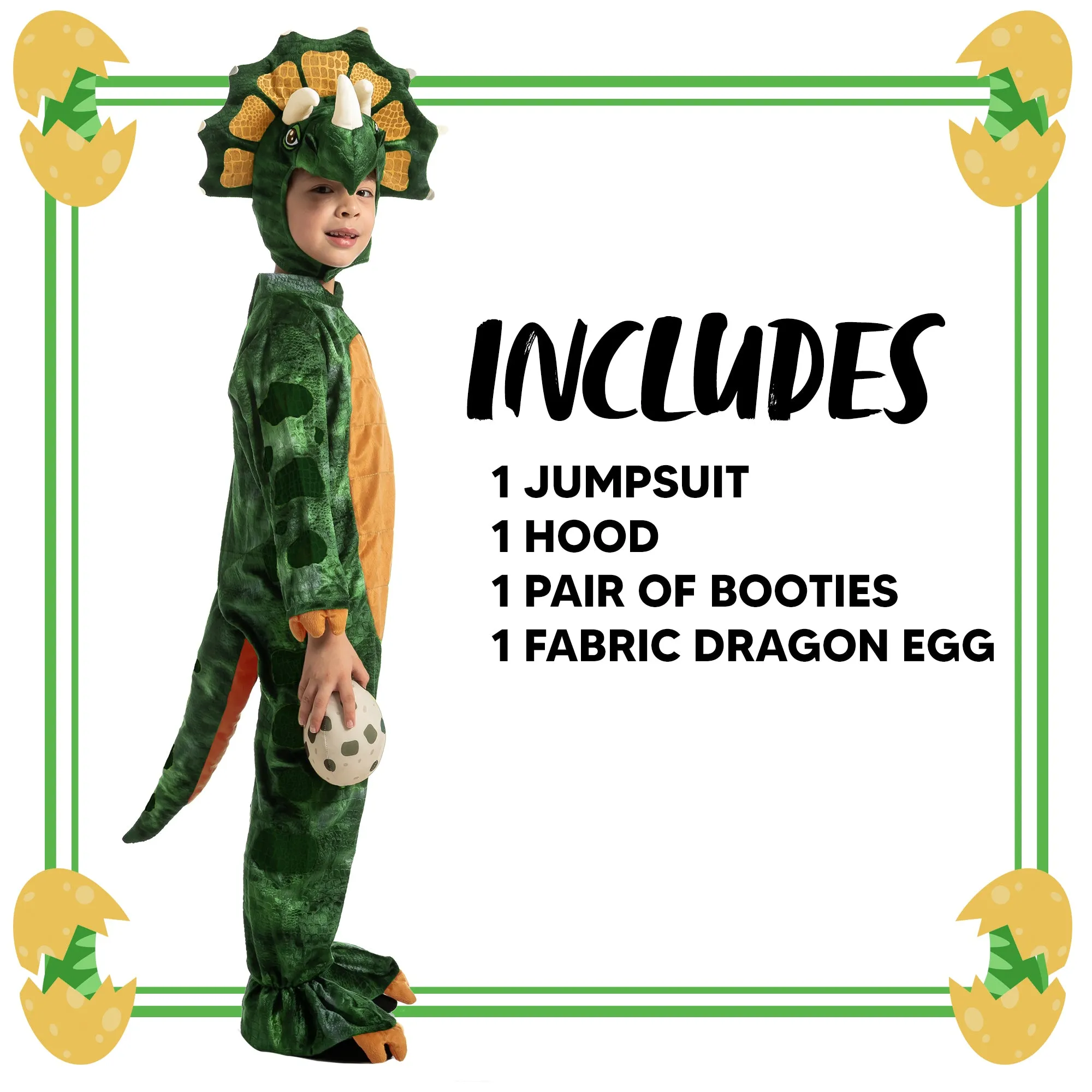 Green Triceratops Costume - Child