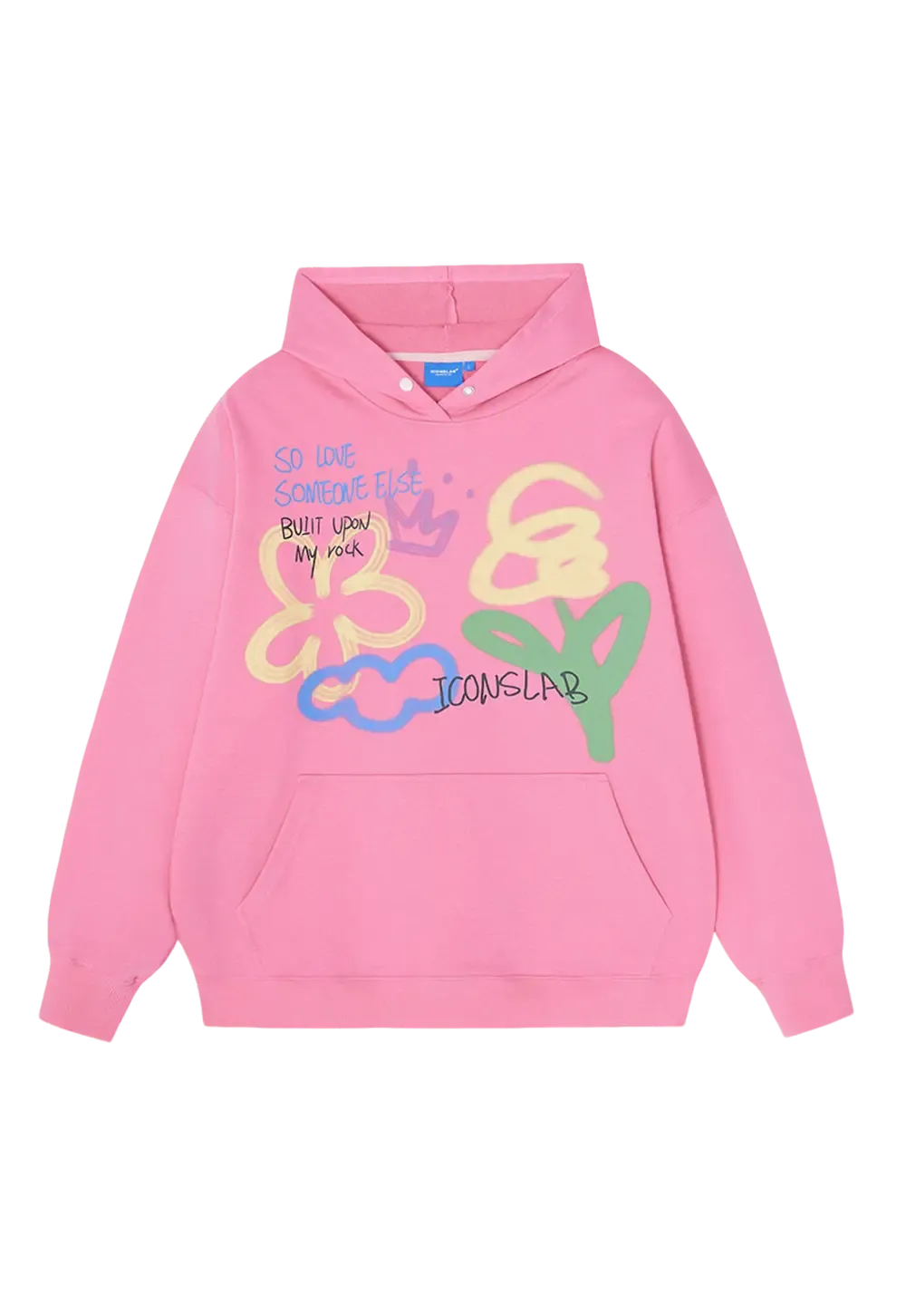 Hand Painted Colorful Floral Hoodie