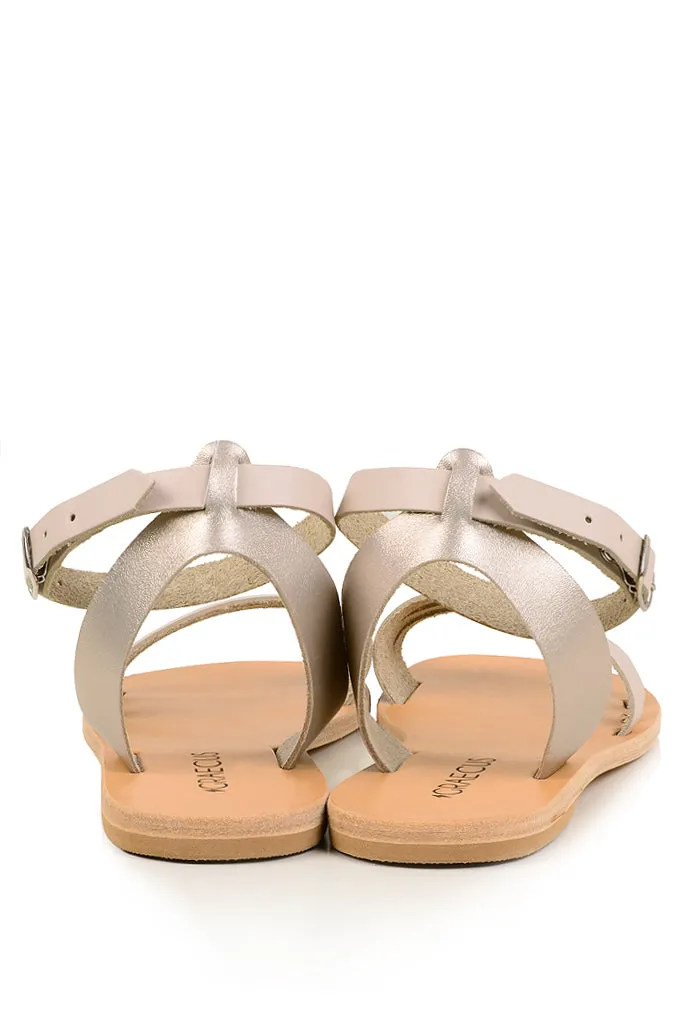 Harmonia Ivory Leather Sandals