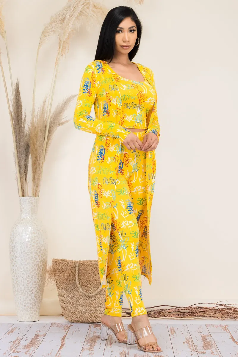 HH624R-GRAF - 3 PC PANT AND DUSTER SET