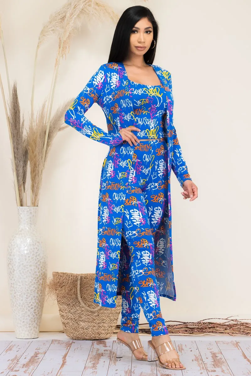 HH624R-GRAF - 3 PC PANT AND DUSTER SET